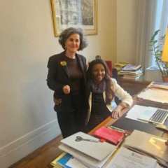 Reitoras Maria Santana e Béatrice Perez 